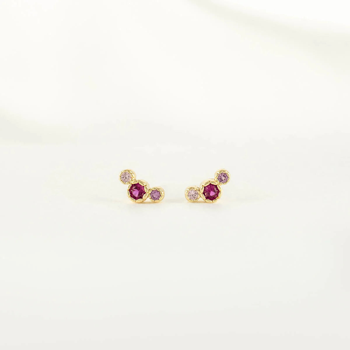 Darla Pink Zircon Studs