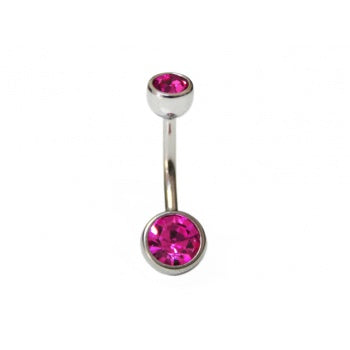 Double Jewelled Fuchsia Belly Bar