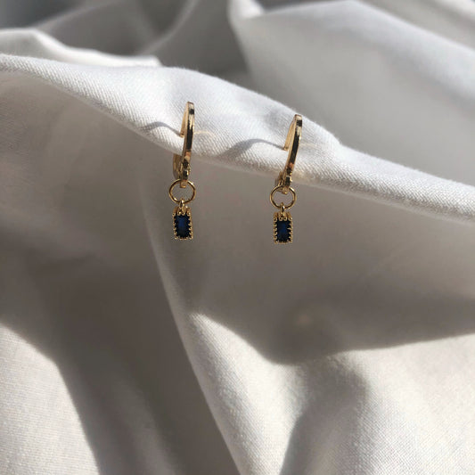 Ella Blue Huggie Earrings