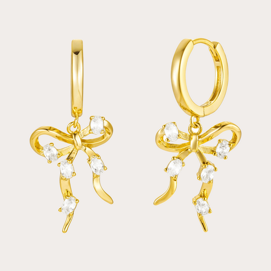 Everleigh Ribbon Huggie Earrings