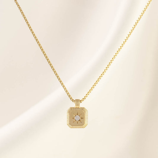 Solaris Star White Zircon Necklace