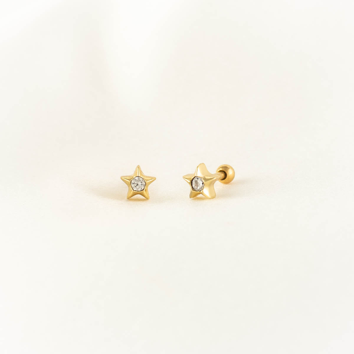 Umi Star White Zircon Stainless Steel Ball Studs