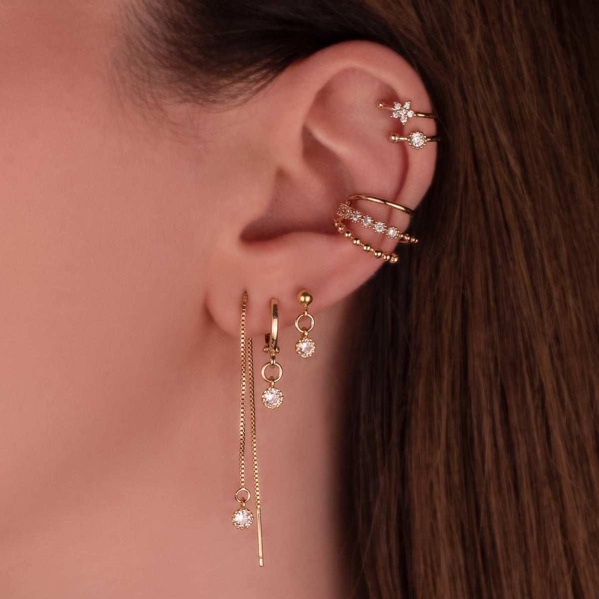 Callista Diamond Threader Earring