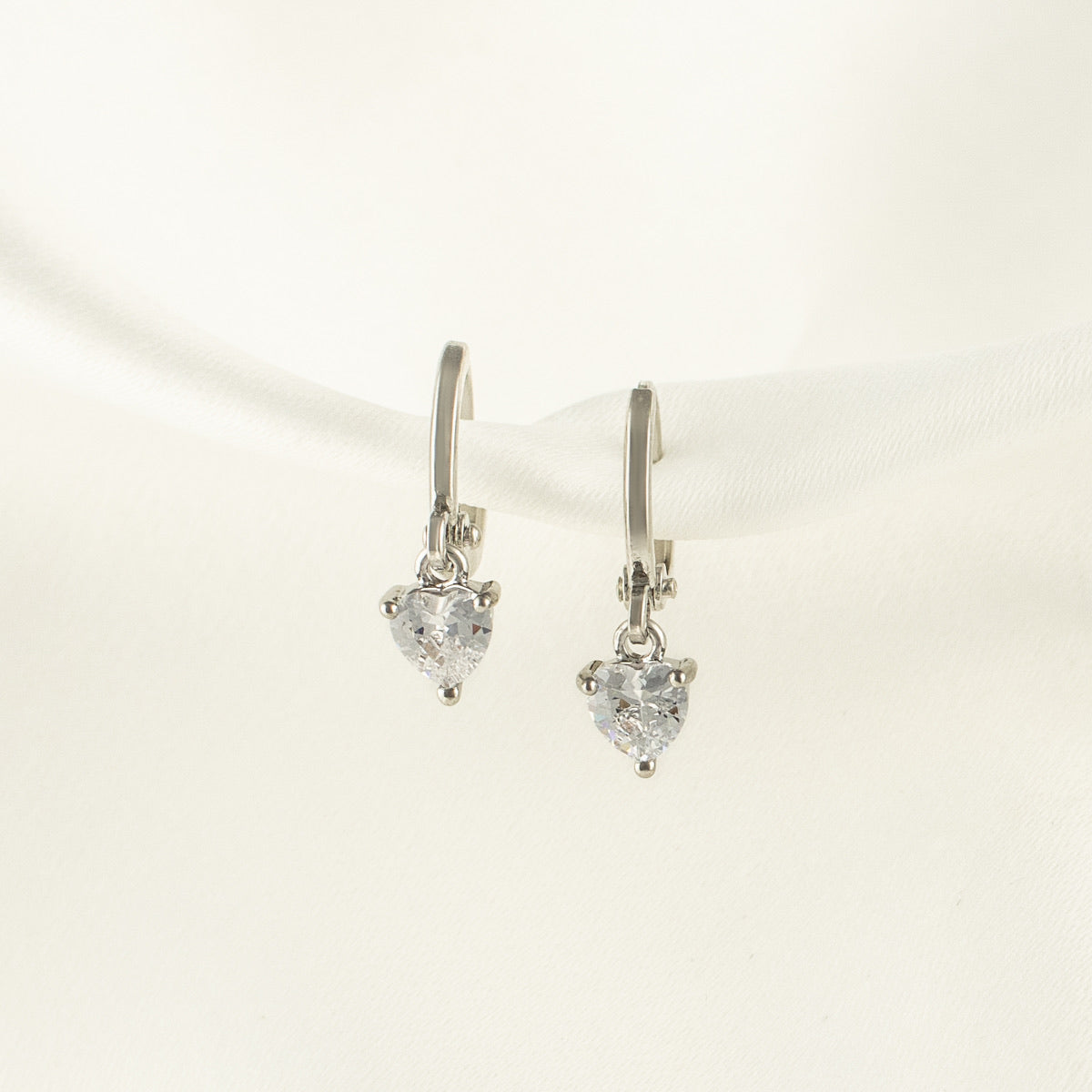 Penelope Diamond Heart Earrings