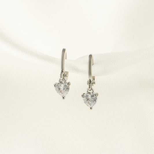 Penelope Diamond Heart Earrings