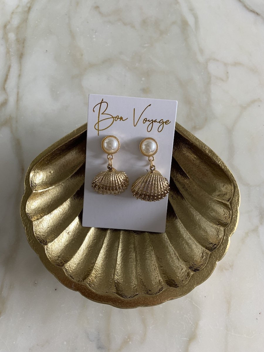 Isla Shell and Pearl Earrings