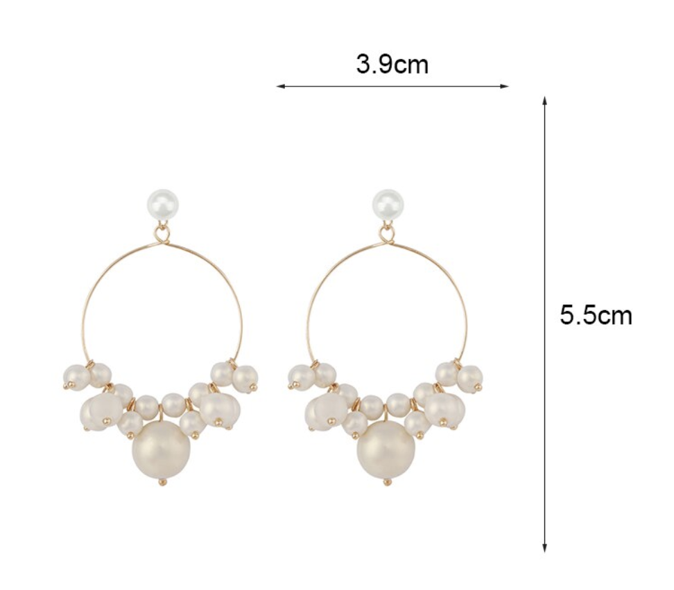 Olivia Pearl and Gold Earrings