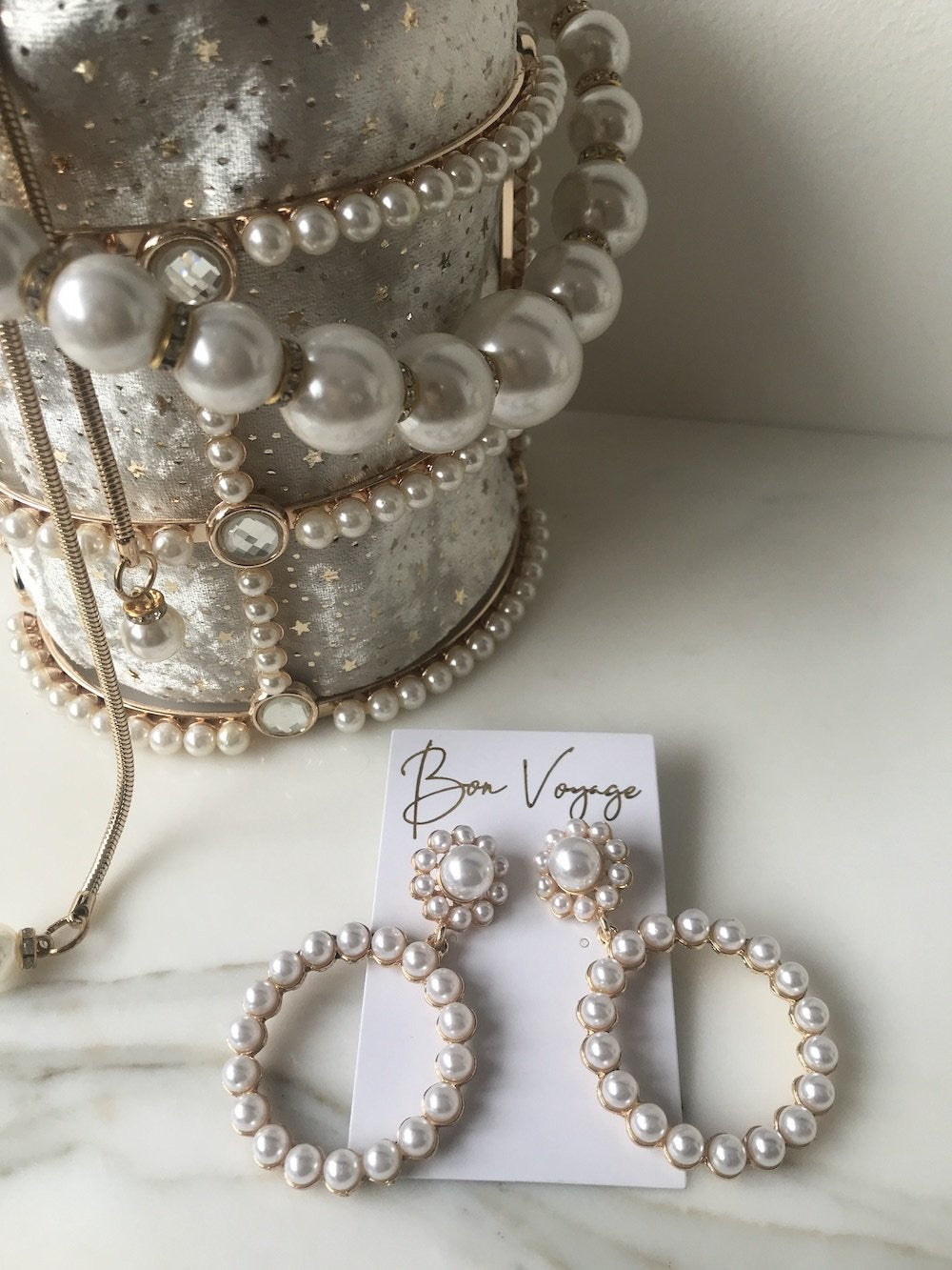 Eloise Pearl and Gold Earrings