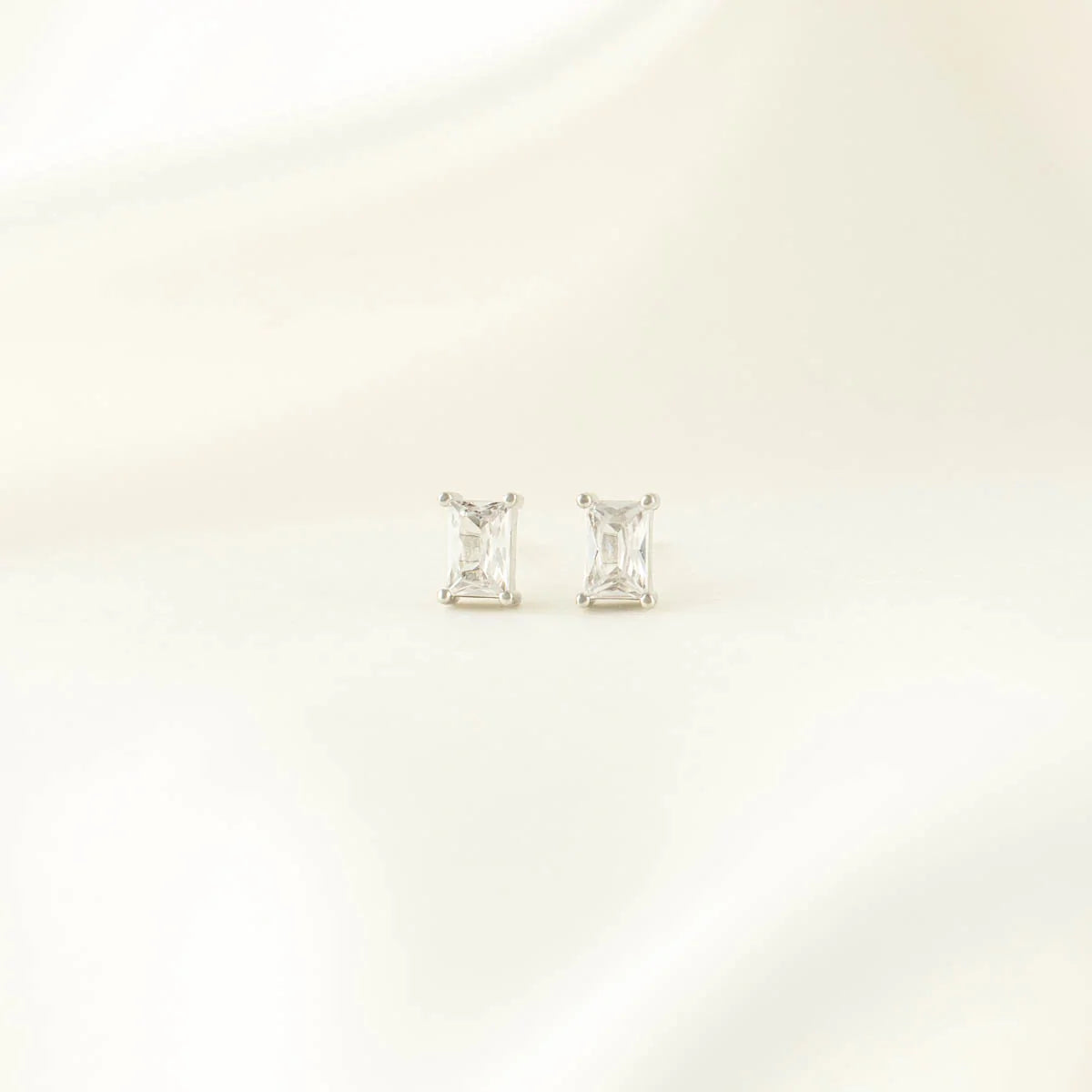 Phoebe White Zircon Studs