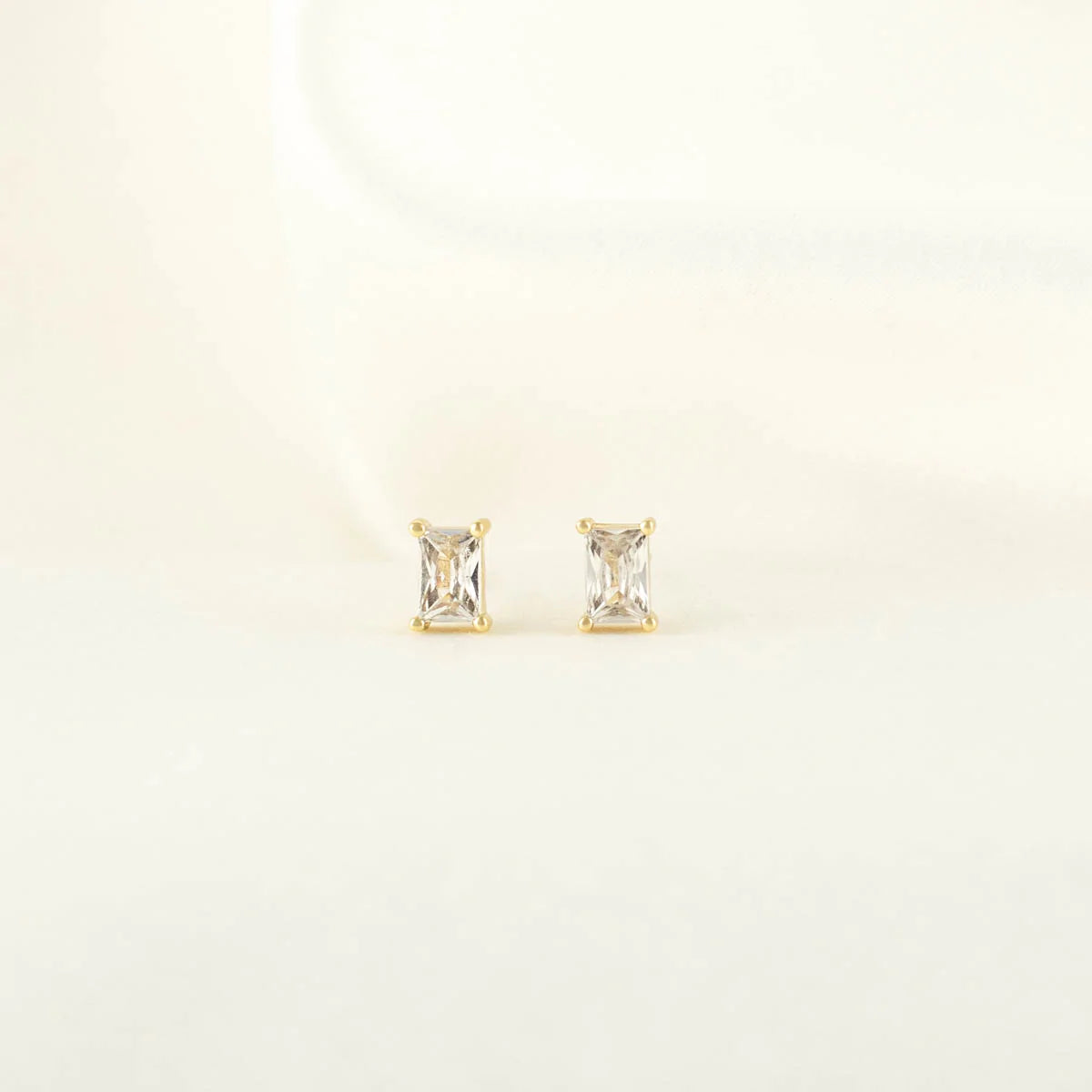 Phoebe White Zircon Studs