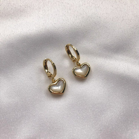 Athena Pearl Heart Earrings