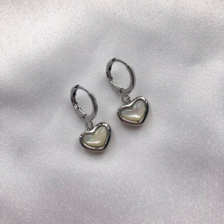 Athena Pearl Heart Earrings