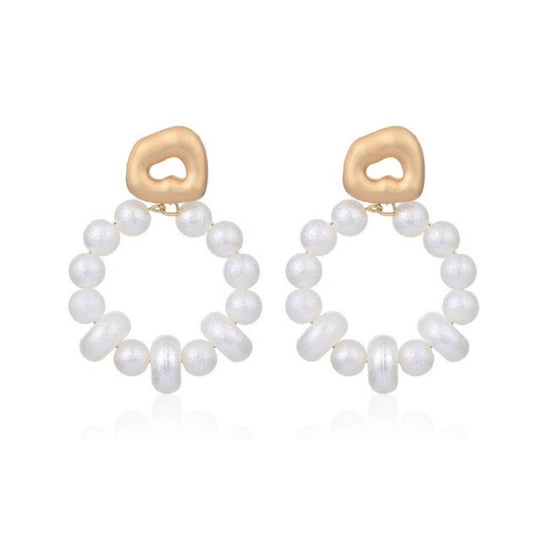 Drift Gold Pearl Earrings