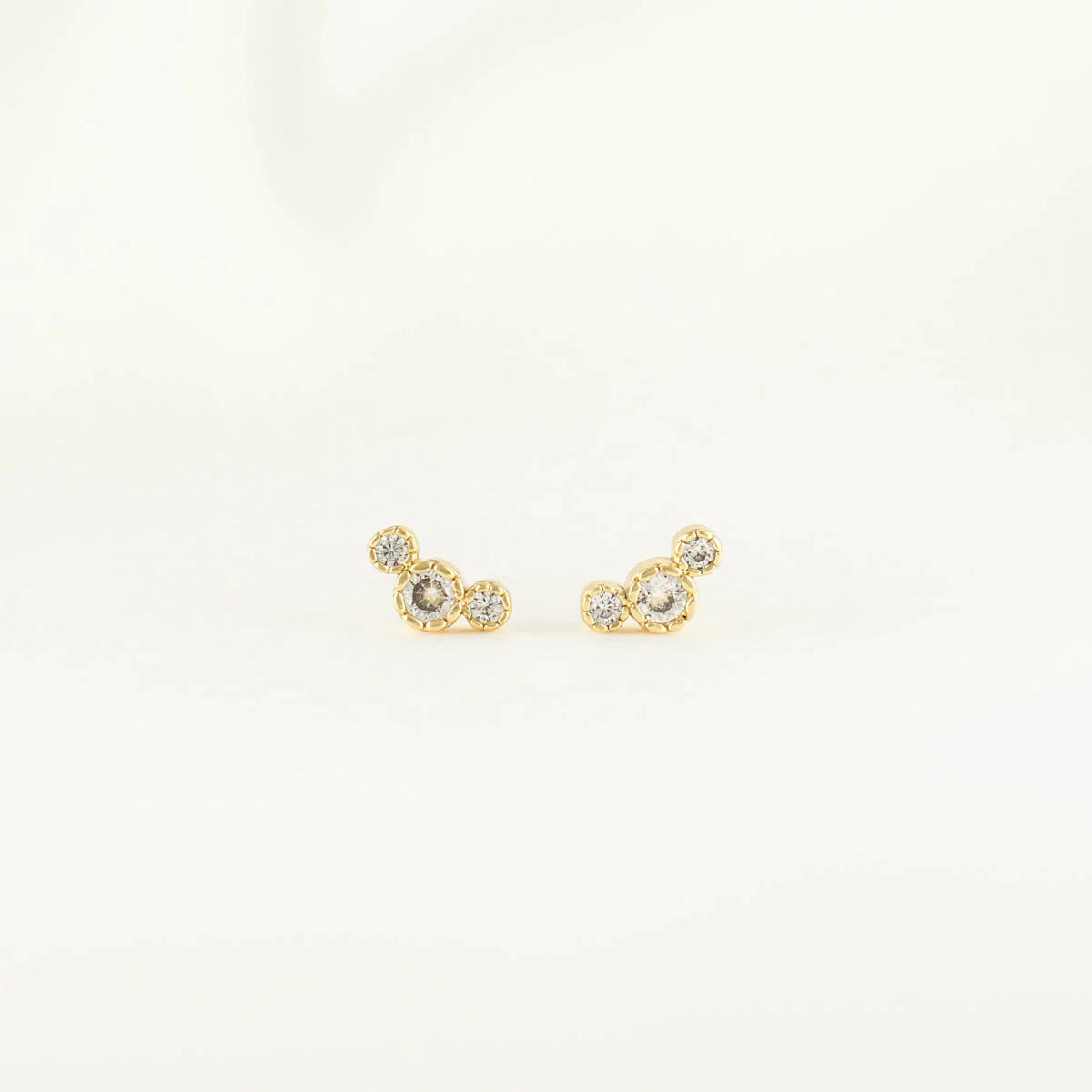 Clementine White Zircon Studs