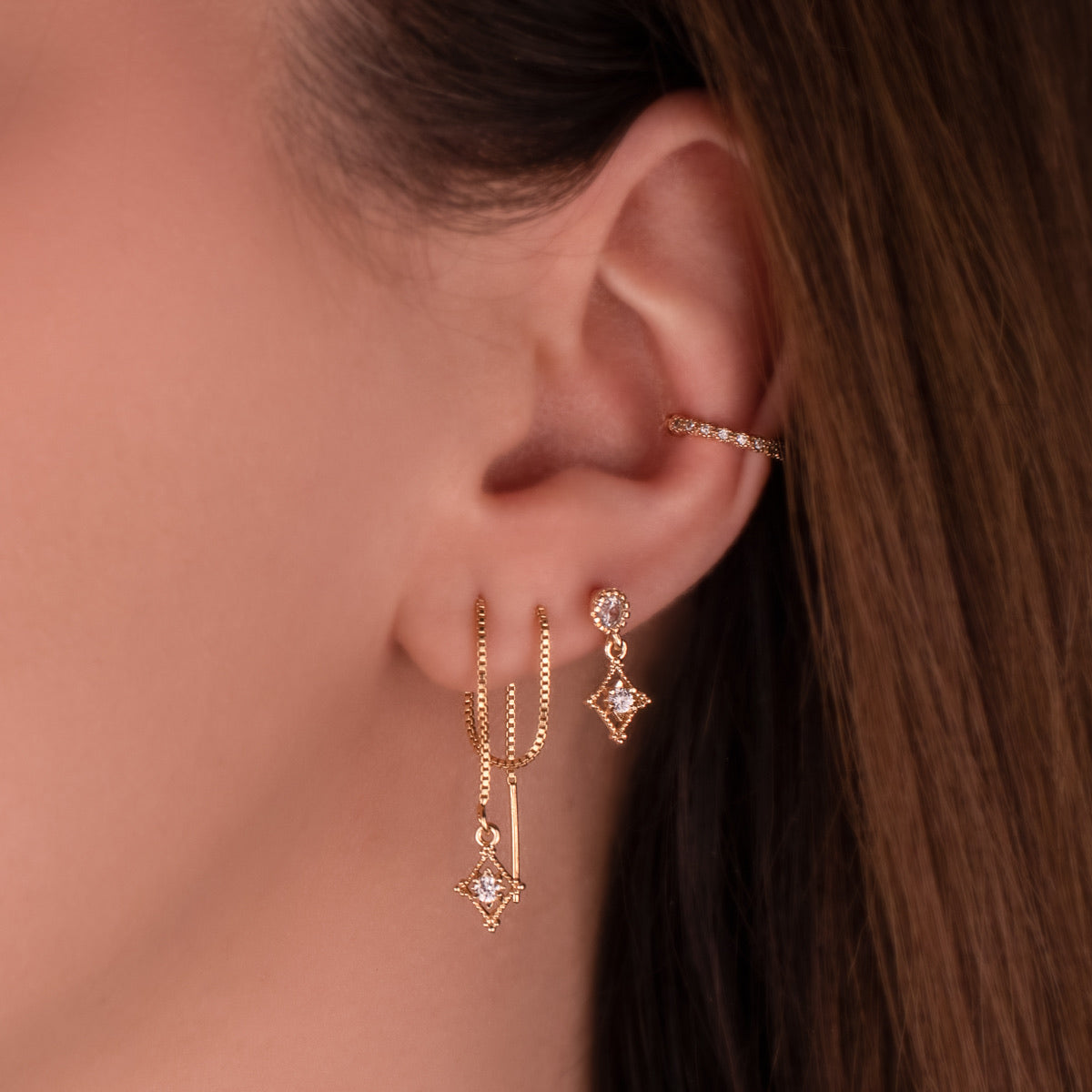 Callista Diamond Threader Earring