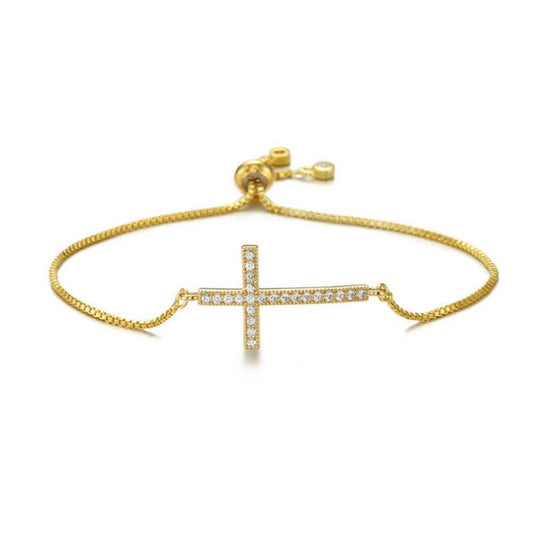 Blessed Cross Bracelet - Gold