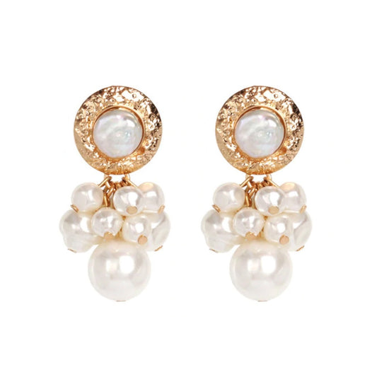 Romeo Gold Pearl Earrings