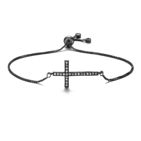 Blessed Cross Bracelet - Black